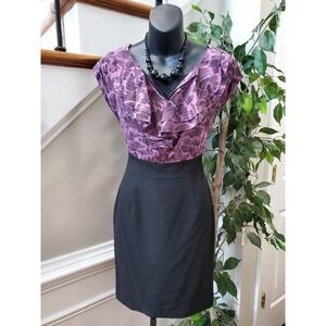 Classiques Entier Women's Polyester V-Neck Sleeveless Knee Length Dress Size 0